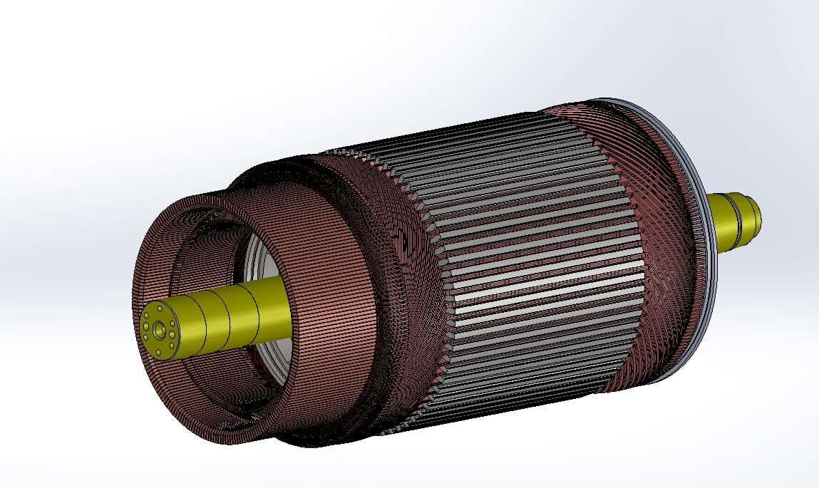Traction motor armature assembly